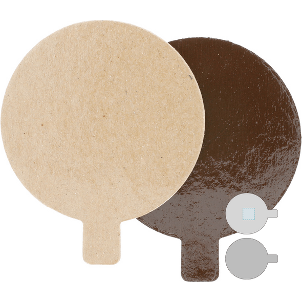 Card 2 Sides for Pastry with Cardboard Handle